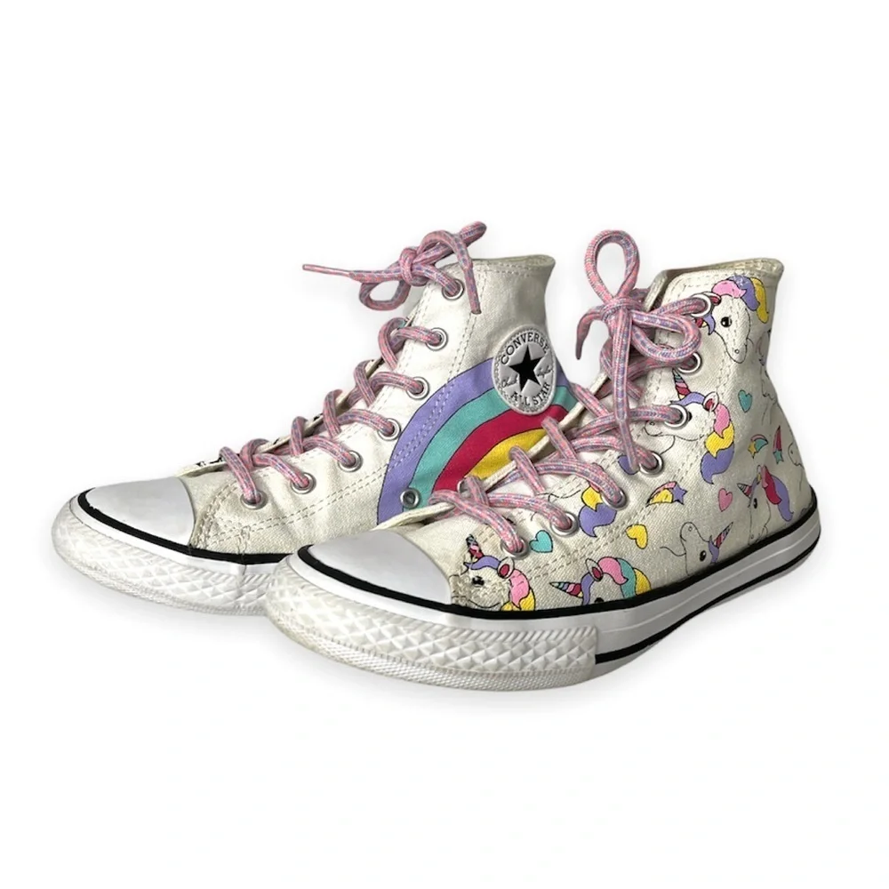 Converse Unicorn Sneaker All High Top Chuck‎ Taylor Rainbow Girls Size 3